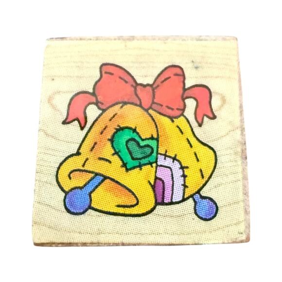 Michaels Stores Holiday Bells Mini Rubber Stamp - Picture 1 of 3